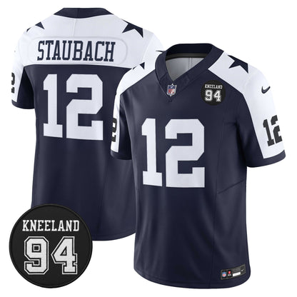 Men's Dallas Cowboys #94 Marshawn Kneeland Memorial Patch Vapor Limited Jersey - All Stitched