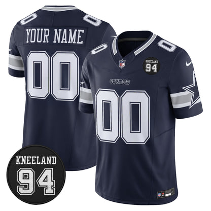 Dallas Cowboys #94 Marshawn Kneeland Memorial Patch Vapor Limited Custom Jersey - All Stitched