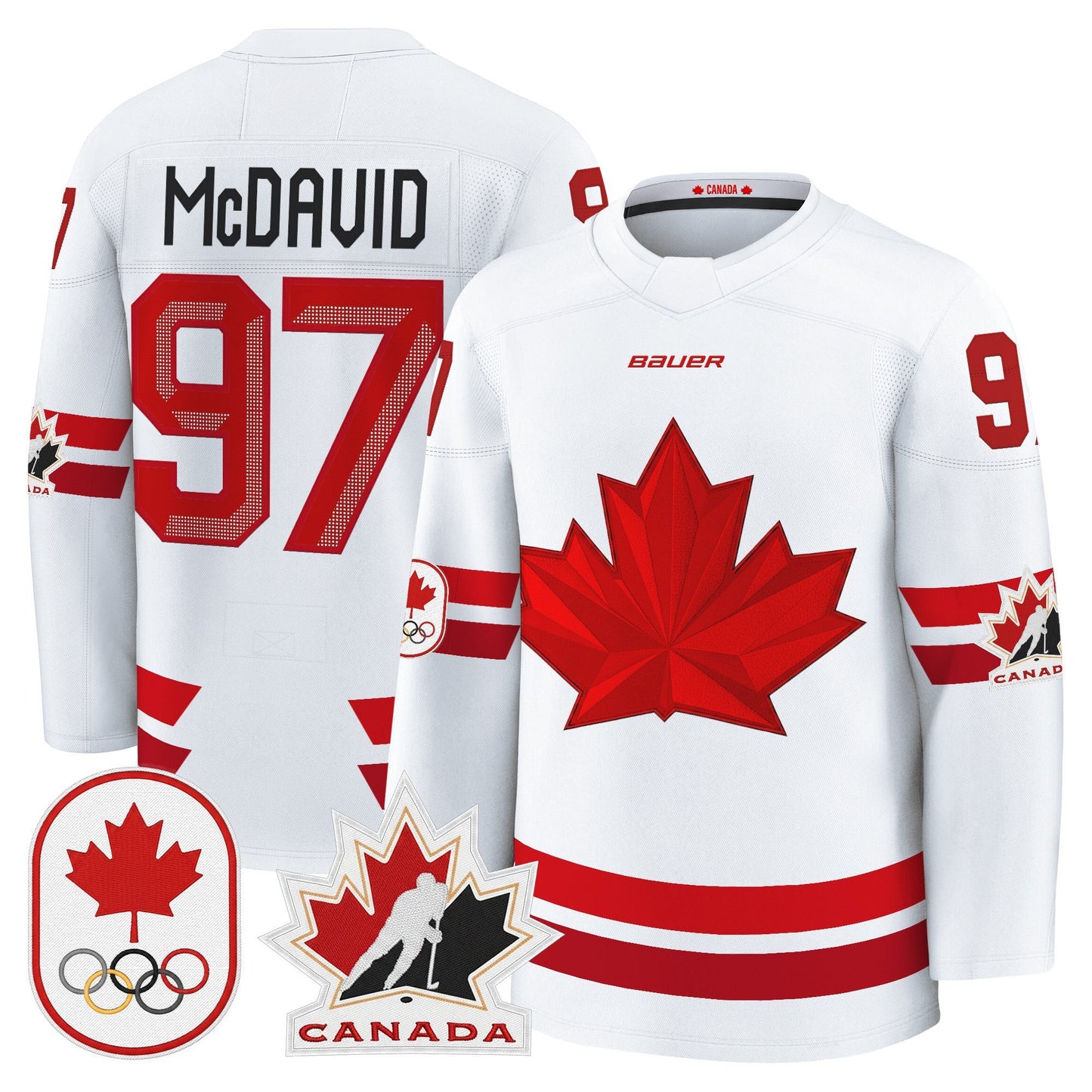 Men's 2026 Canada Olympic Premium Hockey Jersey - All Stitched