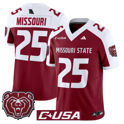Men's Missouri State Bears 2025 Vapor Limited Jersey - All Stitched
