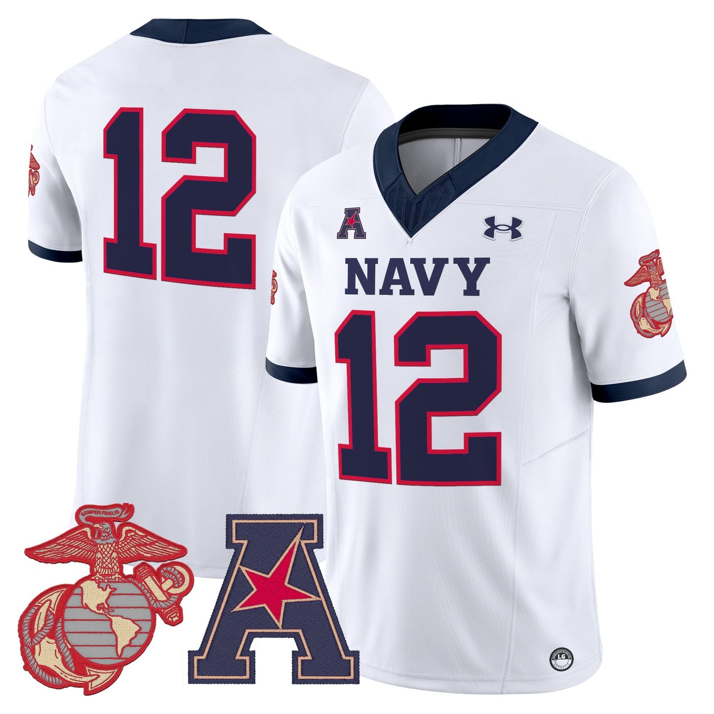 Men's Navy Midshipmen Vapor USMC Premier Jersey - All Stitched