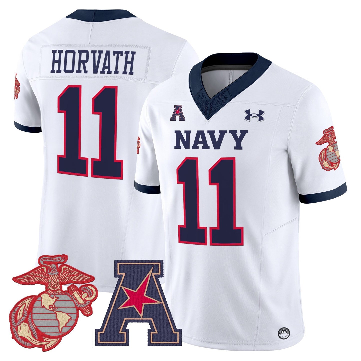 Men's Navy Midshipmen Vapor USMC Premier Jersey - All Stitched