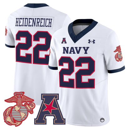 Men's Navy Midshipmen Vapor USMC Premier Jersey - All Stitched
