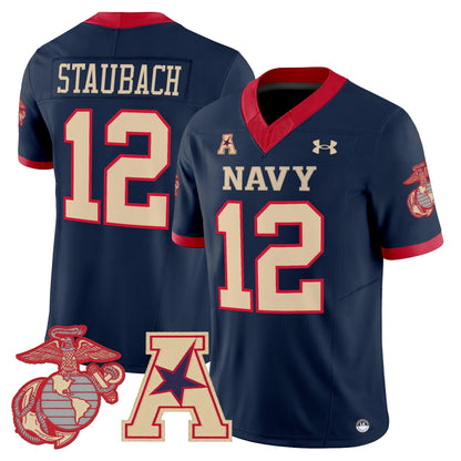 Men's Navy Midshipmen Vapor USMC Premier Jersey - All Stitched