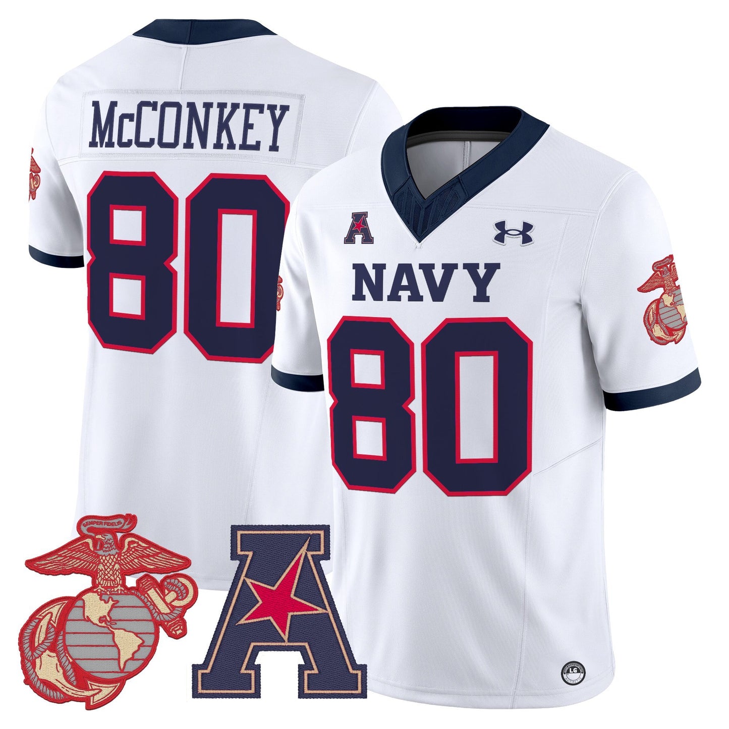Men's Navy Midshipmen Vapor USMC Premier Jersey - All Stitched