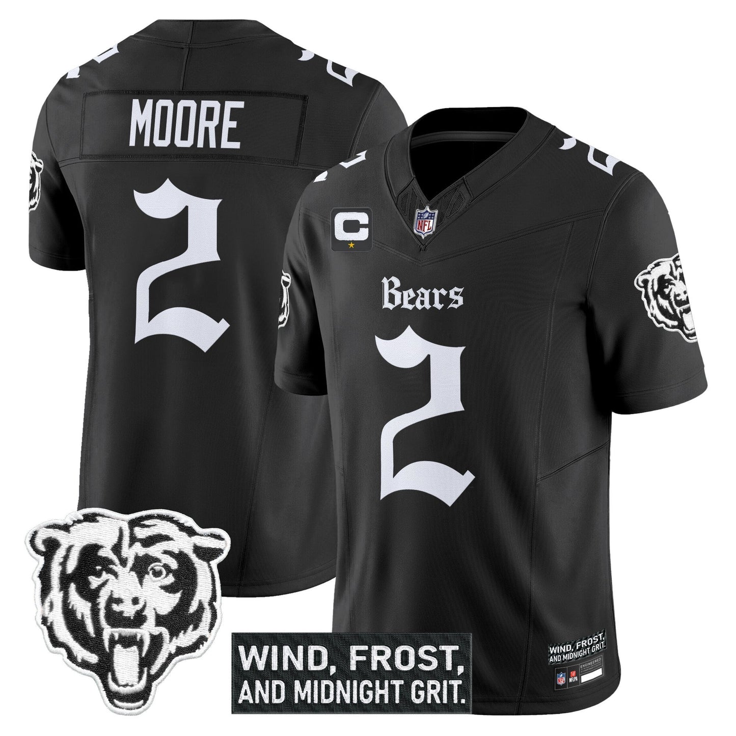 Men's Chicago Bears 'Gothic Midway Legacy' Vapor Limited Jersey - All Stitched