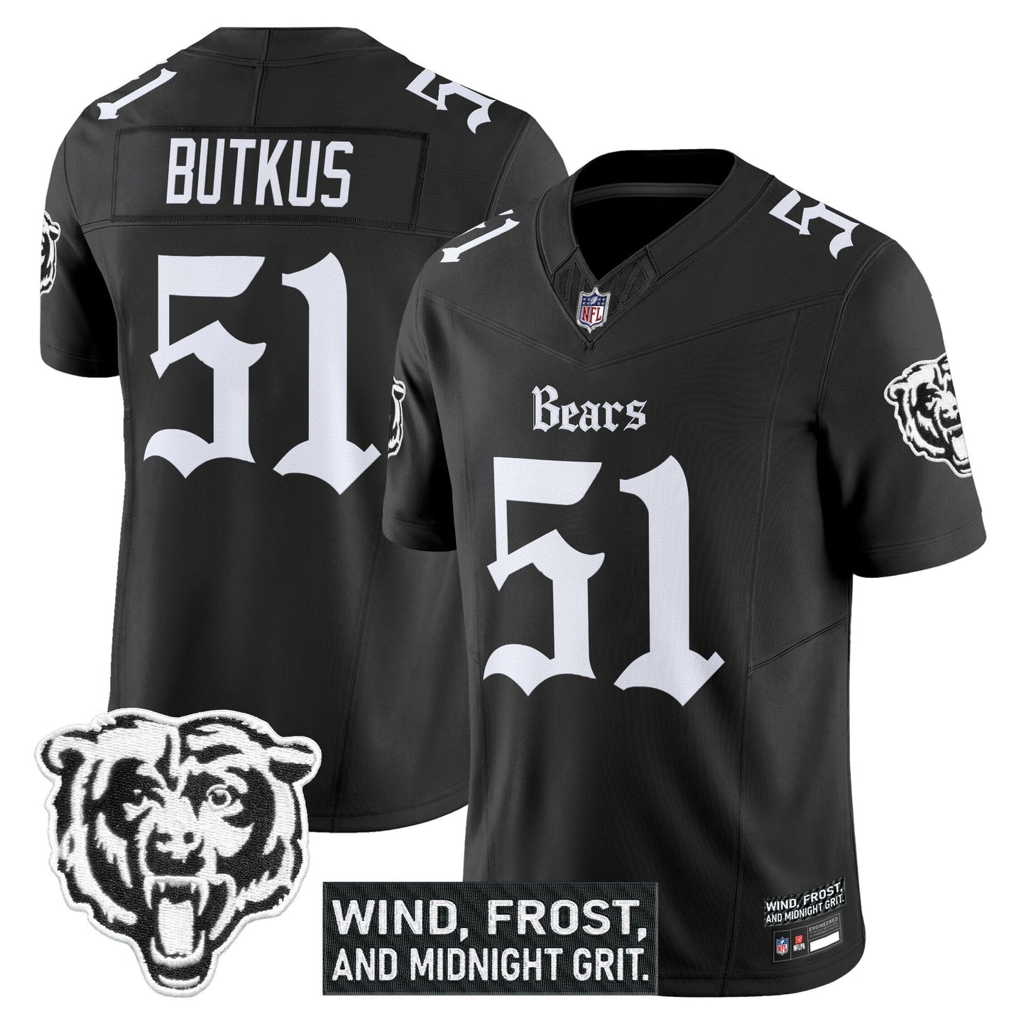 Men's Chicago Bears 'Gothic Midway Legacy' Vapor Limited Jersey - All Stitched