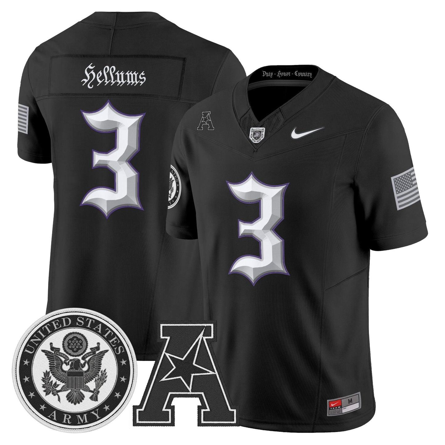 Men's Army Black Knights Honoring 250 Years Of Service And Sacrifice Vapor Limited Jersey - All Stitched
