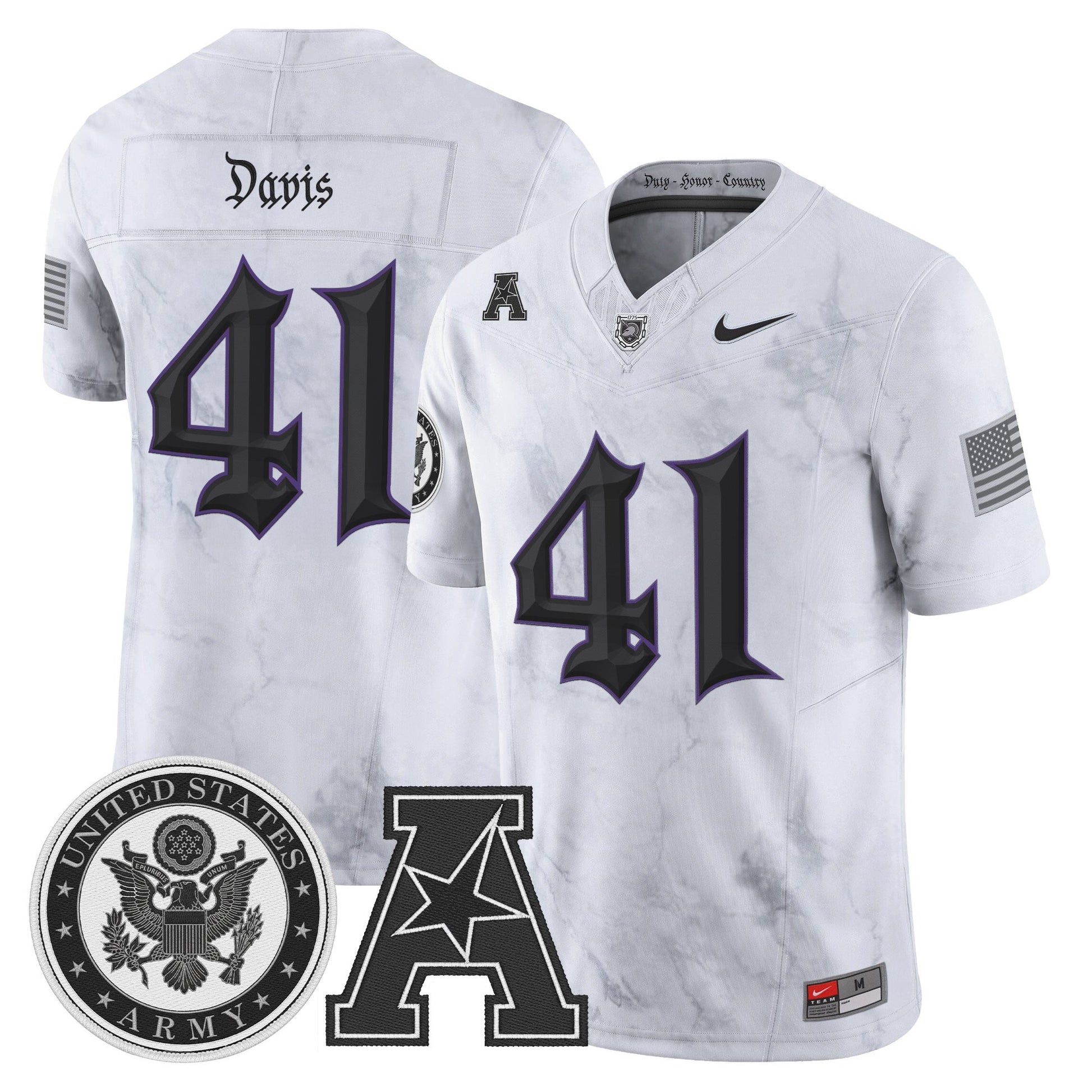 Men's Army Black Knights Honoring 250 Years Of Service And Sacrifice Vapor Limited Jersey - All Stitched
