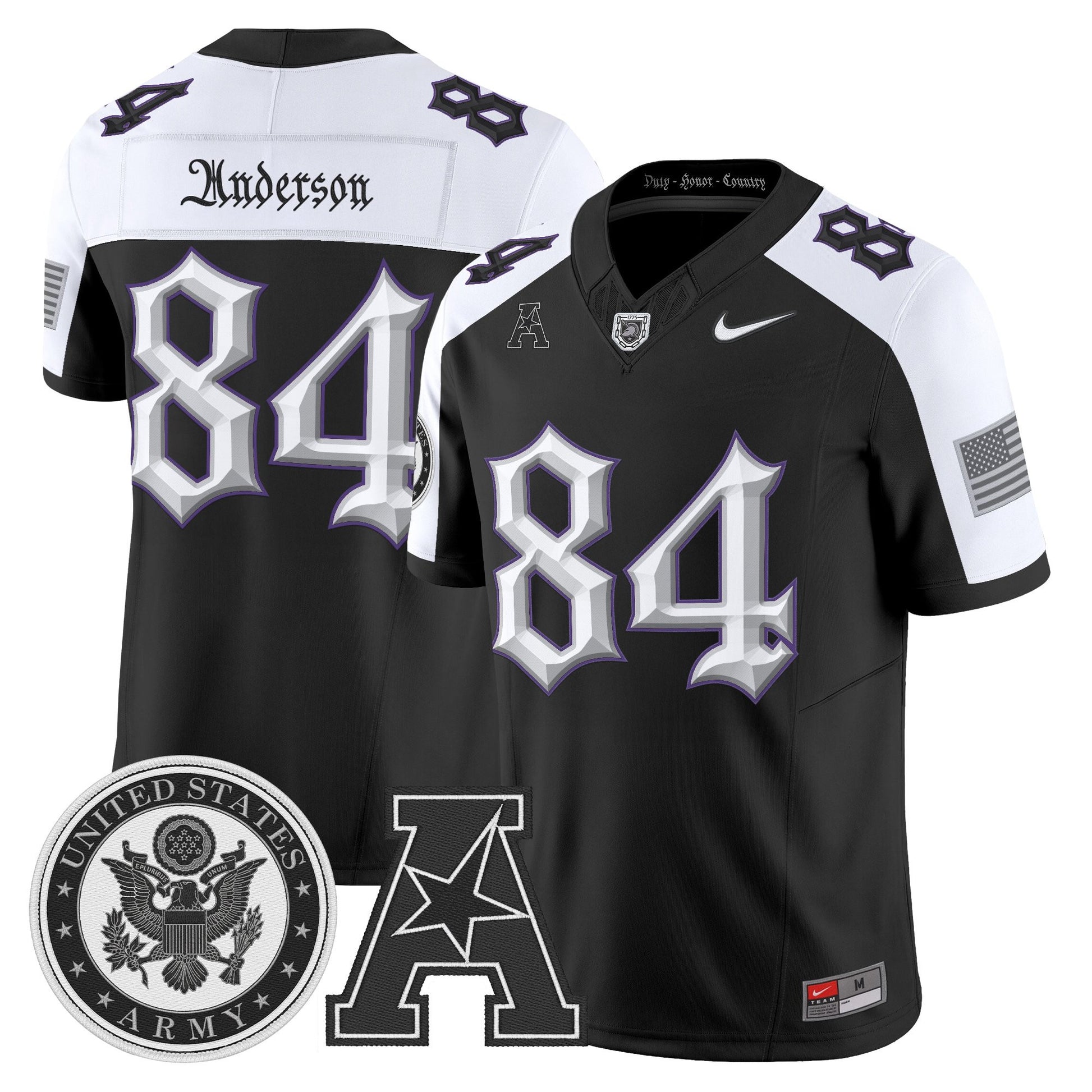 Men's Army Black Knights Honoring 250 Years Of Service And Sacrifice Vapor Limited Jersey - All Stitched