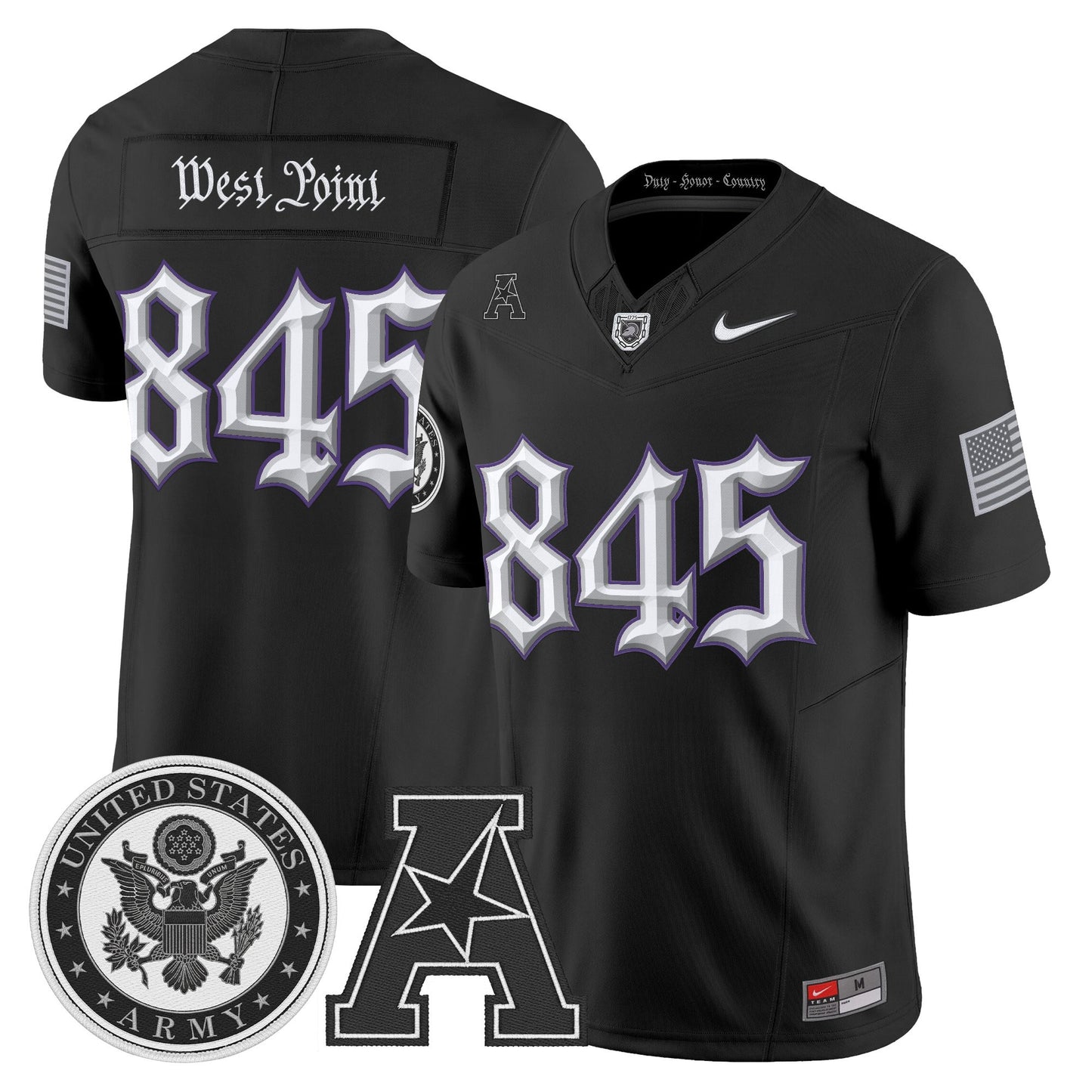 Men's Army Black Knights Honoring 250 Years Of Service And Sacrifice Vapor Limited Jersey - All Stitched