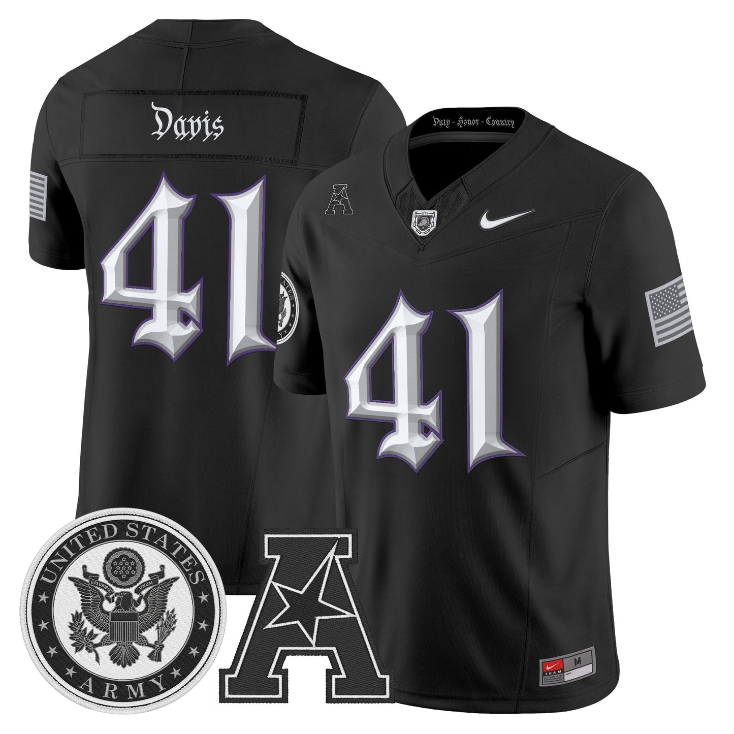 Men's Army Black Knights Honoring 250 Years Of Service And Sacrifice Vapor Limited Jersey - All Stitched