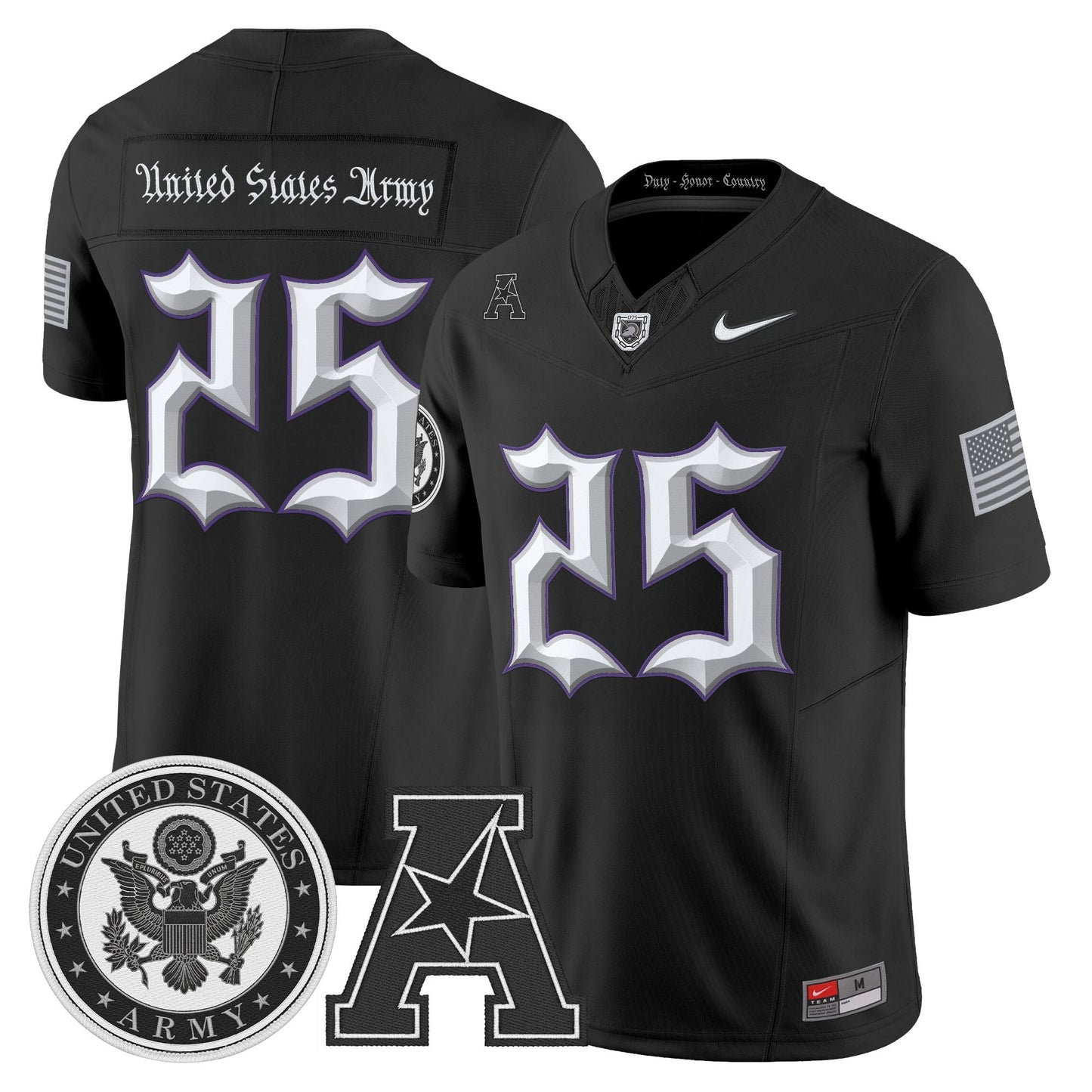 Men's Army Black Knights Honoring 250 Years Of Service And Sacrifice Vapor Limited Jersey - All Stitched
