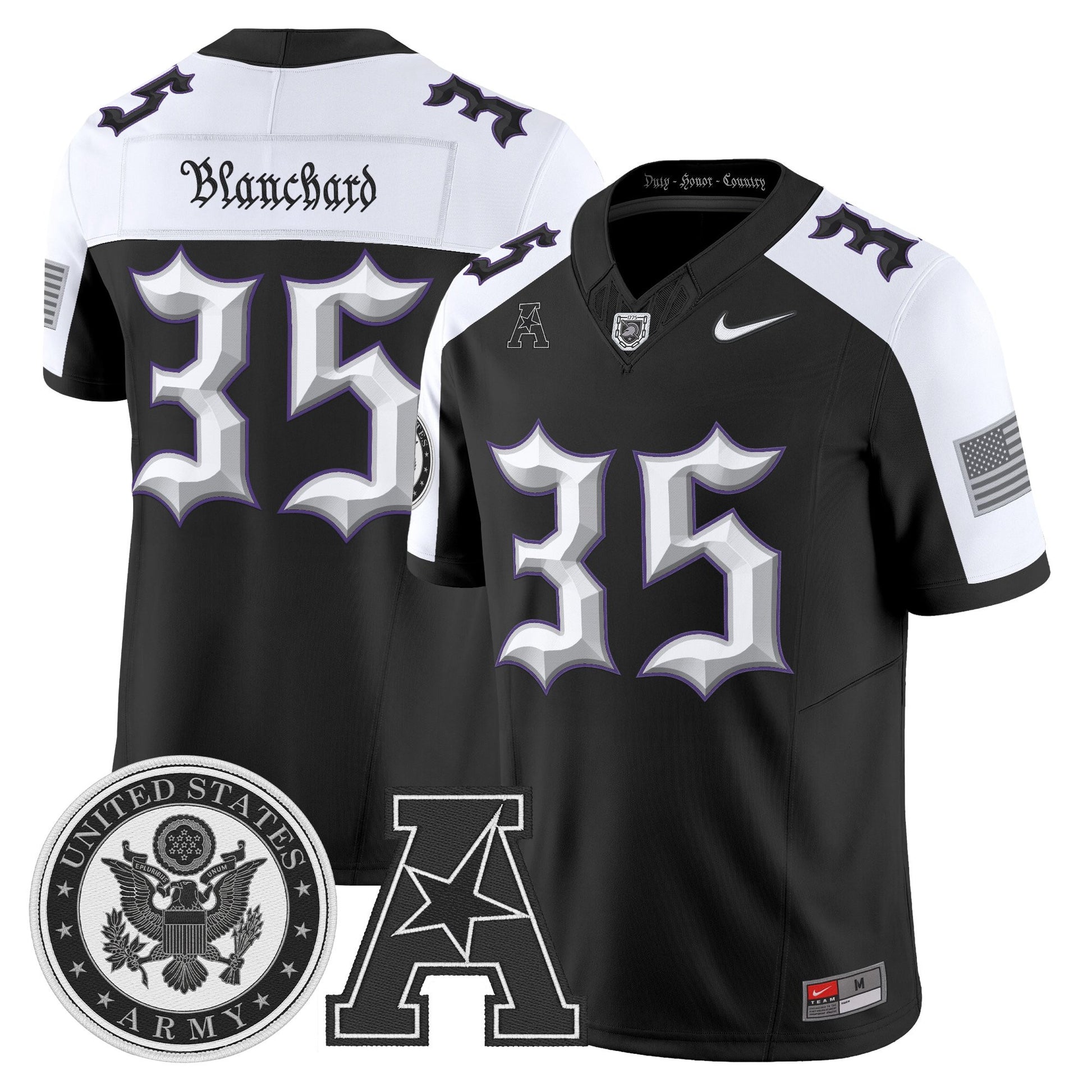 Men's Army Black Knights Honoring 250 Years Of Service And Sacrifice Vapor Limited Jersey - All Stitched