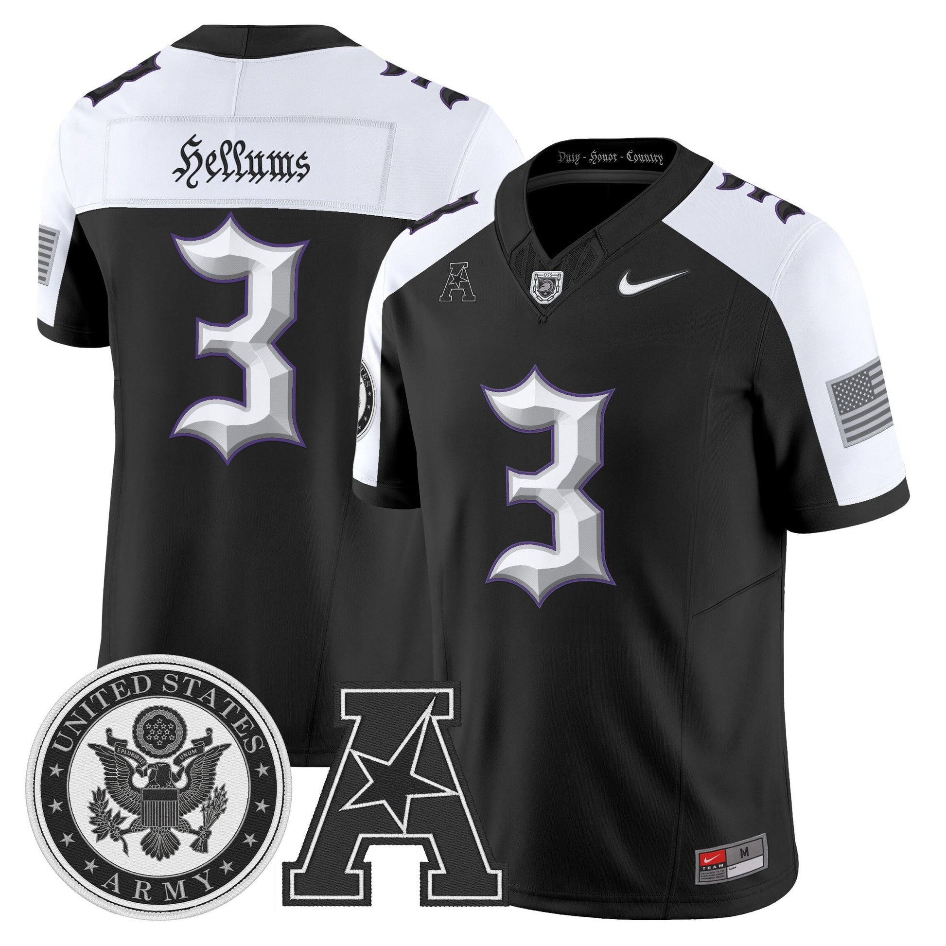 Men's Army Black Knights Honoring 250 Years Of Service And Sacrifice Vapor Limited Jersey - All Stitched