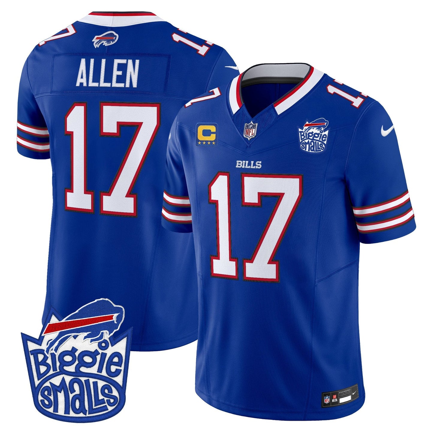 Men's Biggie Smalls × Buffalo Bills Vapor Limited Jersey - All stitched