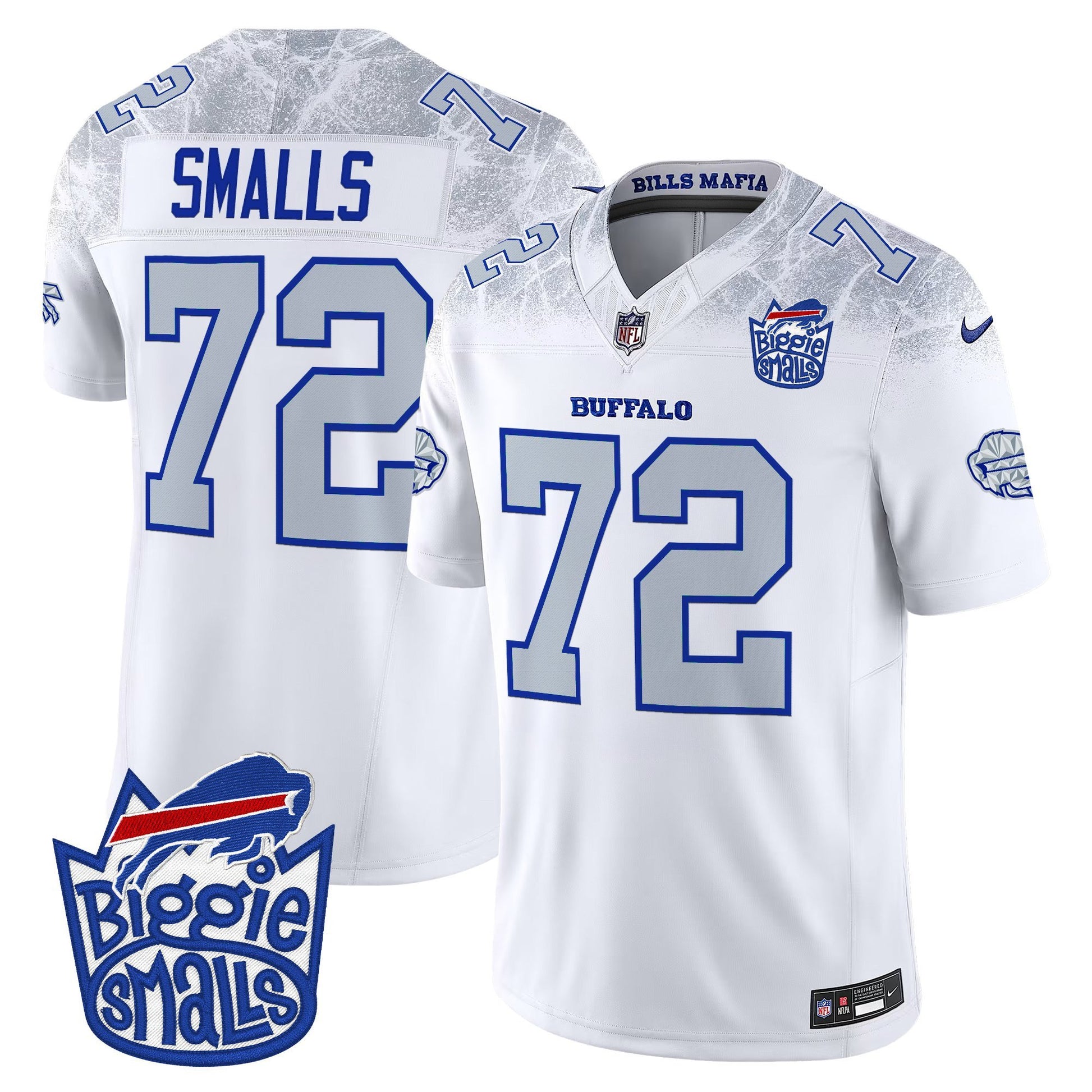 Men's Biggie Smalls × Buffalo Bills Vapor Limited Jersey - All stitched