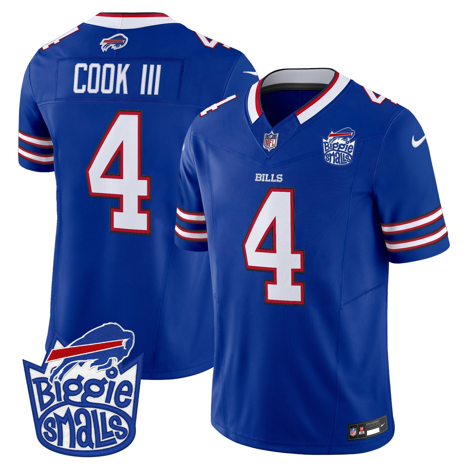 Men's Biggie Smalls × Buffalo Bills Vapor Limited Jersey - All stitched