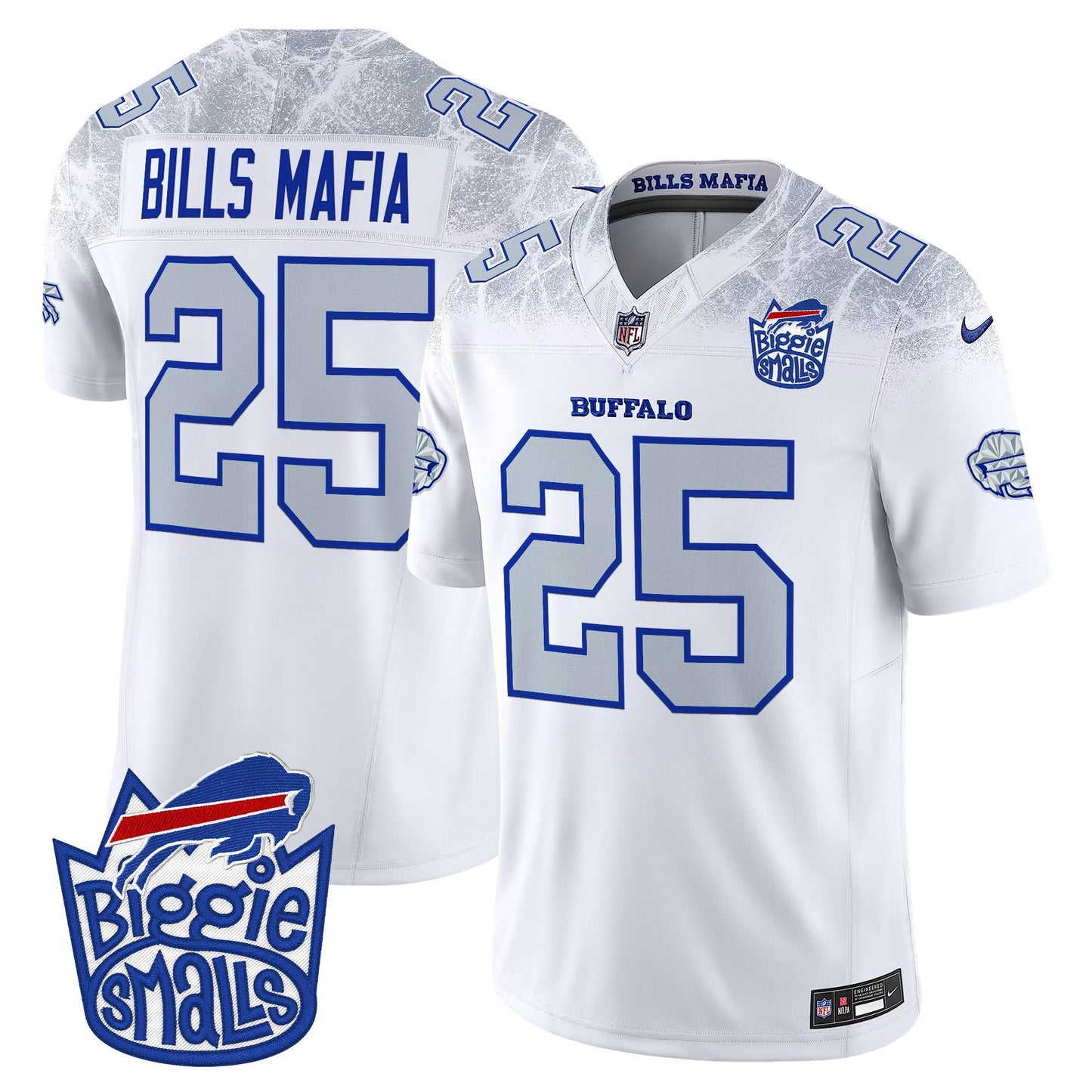 Men's Biggie Smalls × Buffalo Bills Vapor Limited Jersey - All stitched