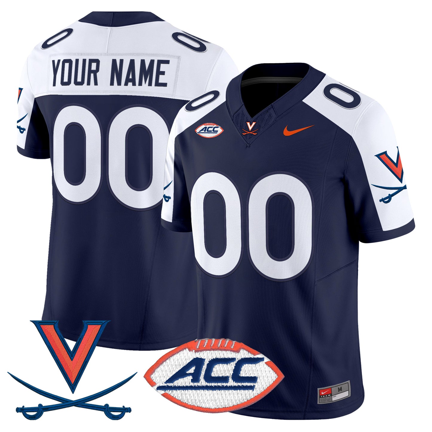Virginia Cavaliers 2025 Vapor Limited Custom Jersey - All Stitched