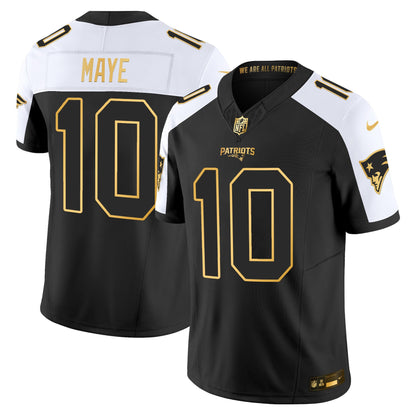 Men's New England Patriots 2025 Gold Vapor Limited Jersey - All Stitched