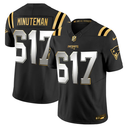 Men's New England Patriots 2025 Gold Vapor Limited Jersey - All Stitched