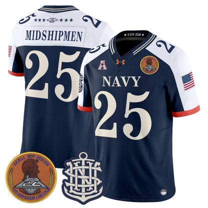Men's Navy Midshipmen 250th Anniversary Vapor Limited Jersey - Stitched