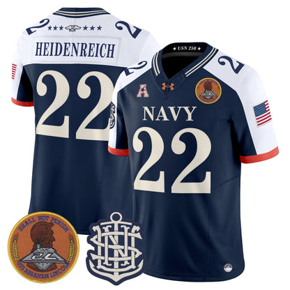 Men's Navy Midshipmen 250th Anniversary Vapor Limited Jersey - Stitched