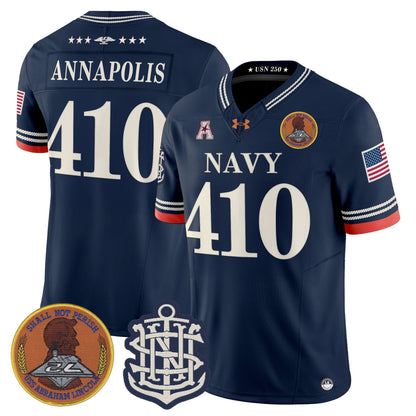 Men's Navy Midshipmen 250th Anniversary Vapor Limited Jersey - Stitched
