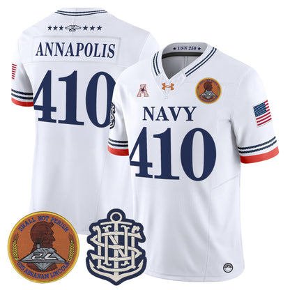 Men's Navy Midshipmen 250th Anniversary Vapor Limited Jersey - Stitched