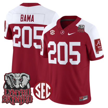 Men's Alabama Crimson Tide x Lynyrd Skynyrd Vapor Limited Jersey - Alabama Map - All Stitched