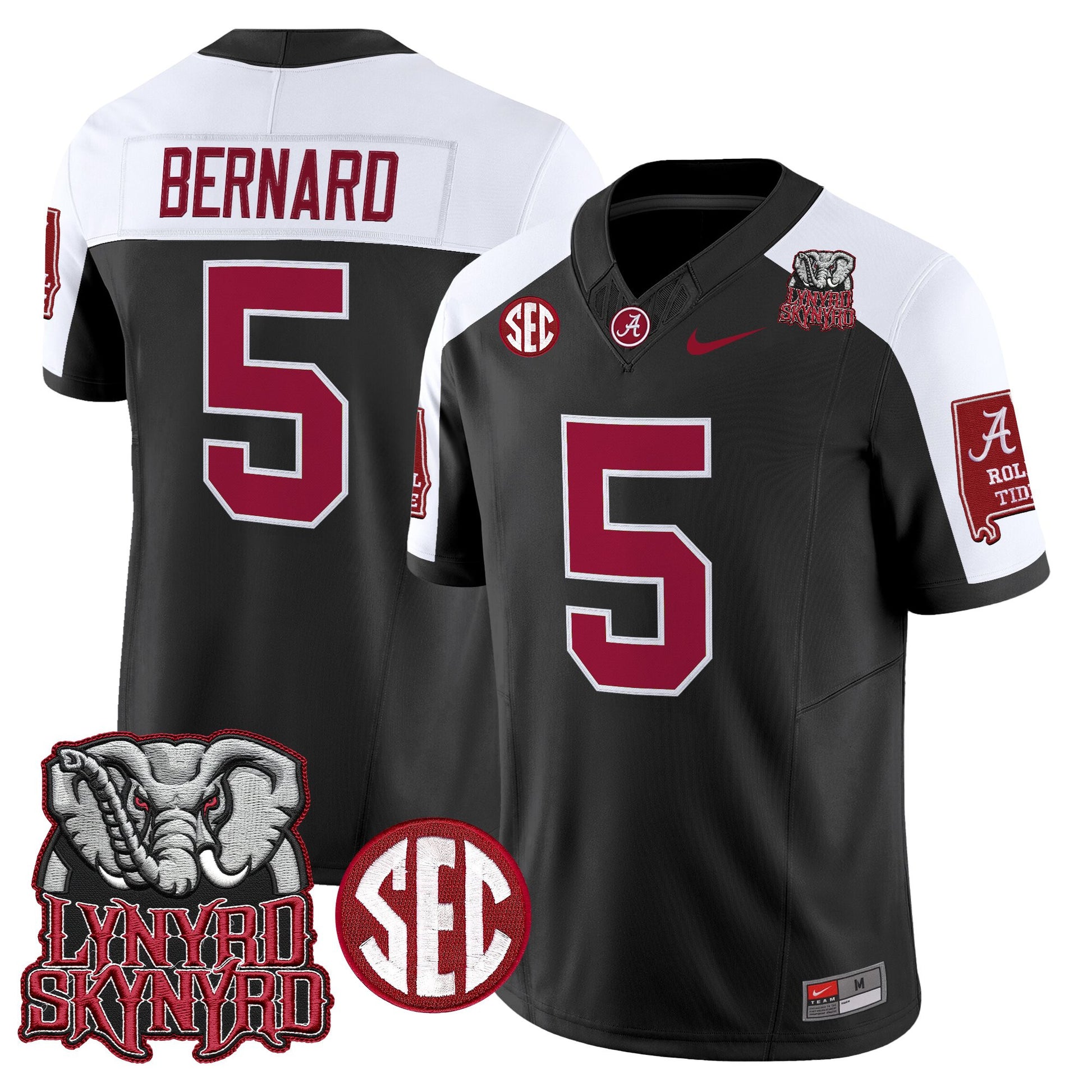 Men's Alabama Crimson Tide x Lynyrd Skynyrd Vapor Limited Jersey - Alabama Map - All Stitched