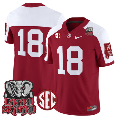 Men's Alabama Crimson Tide x Lynyrd Skynyrd Vapor Limited Jersey - Alabama Map - All Stitched