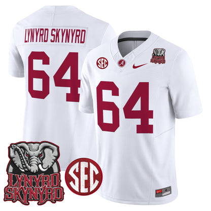 Men's Alabama Crimson Tide x Lynyrd Skynyrd Vapor Limited Jersey - Alabama Map - All Stitched