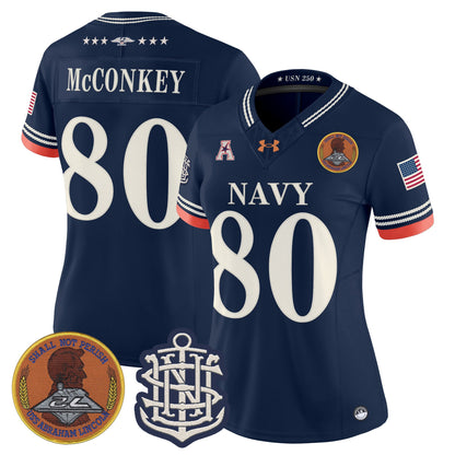 Women's Navy Midshipmen 250th Anniversary Vapor Limited Jersey - Stitched
