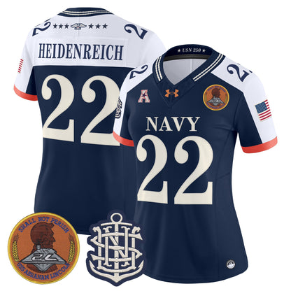Women's Navy Midshipmen 250th Anniversary Vapor Limited Jersey - Stitched