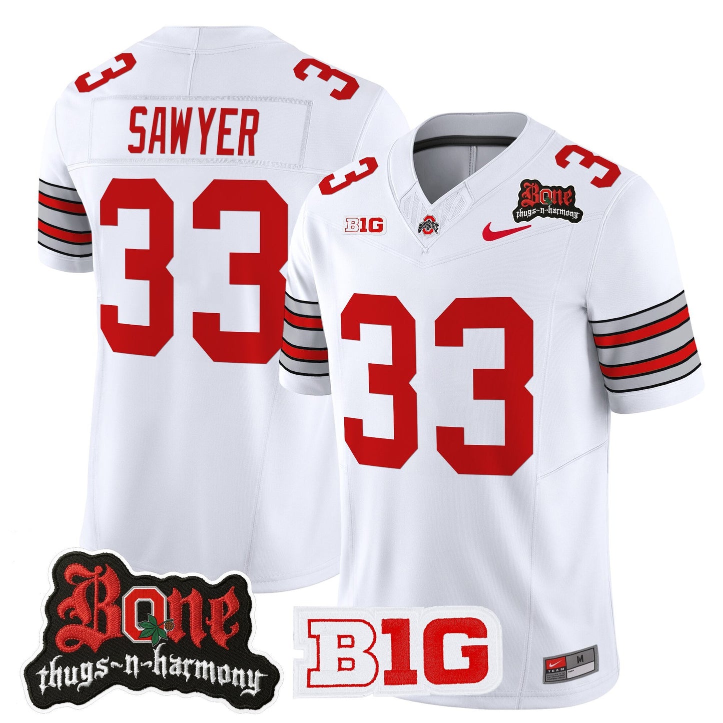 Men's Ohio State Buckeyes x Bone Thugs-N-Harmony Vapor Limited Jersey - Heritage Stripe Edition - All Stitched