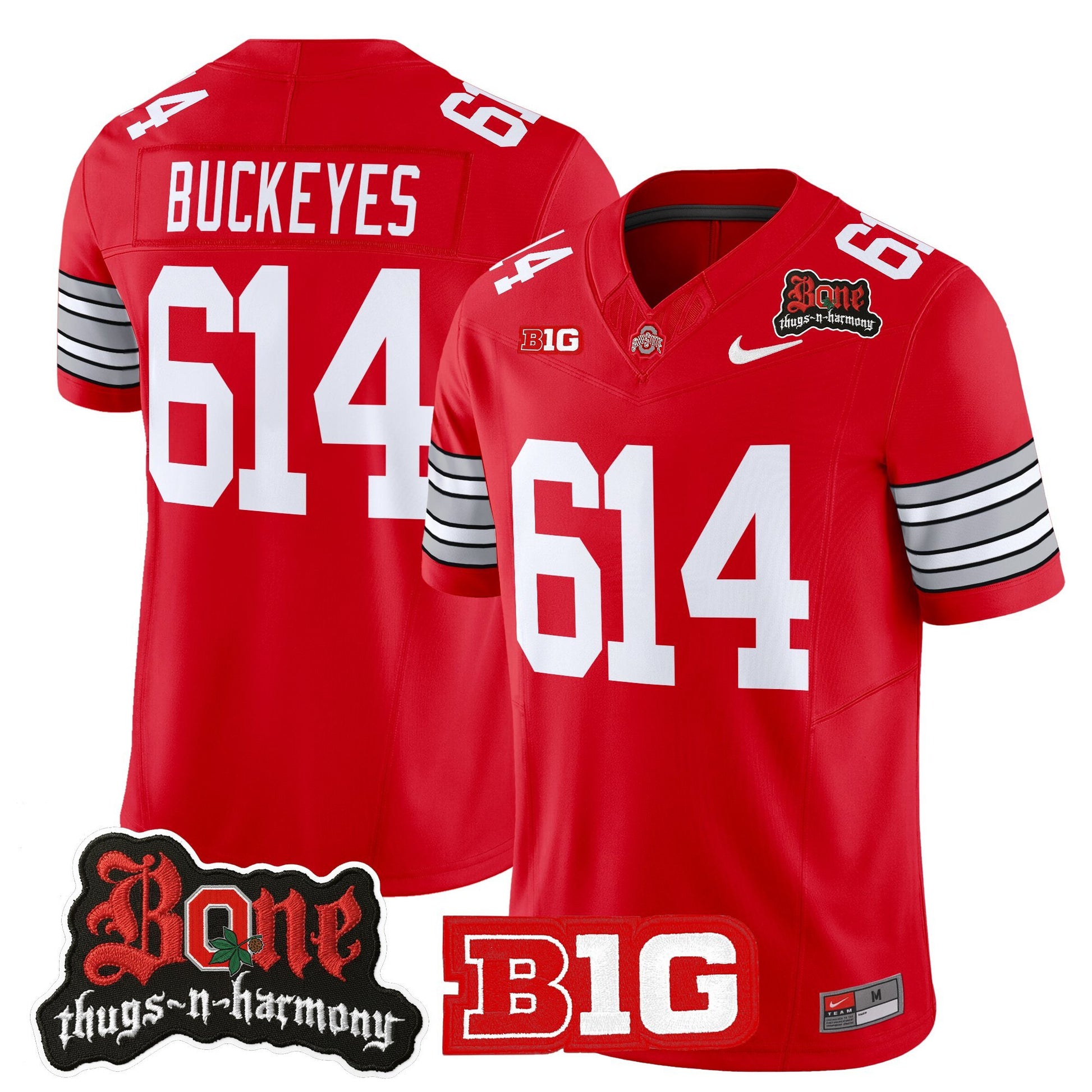 Men's Ohio State Buckeyes x Bone Thugs-N-Harmony Vapor Limited Jersey - Heritage Stripe Edition - All Stitched