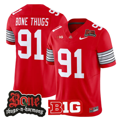 Men's Ohio State Buckeyes x Bone Thugs-N-Harmony Vapor Limited Jersey - Heritage Stripe Edition - All Stitched