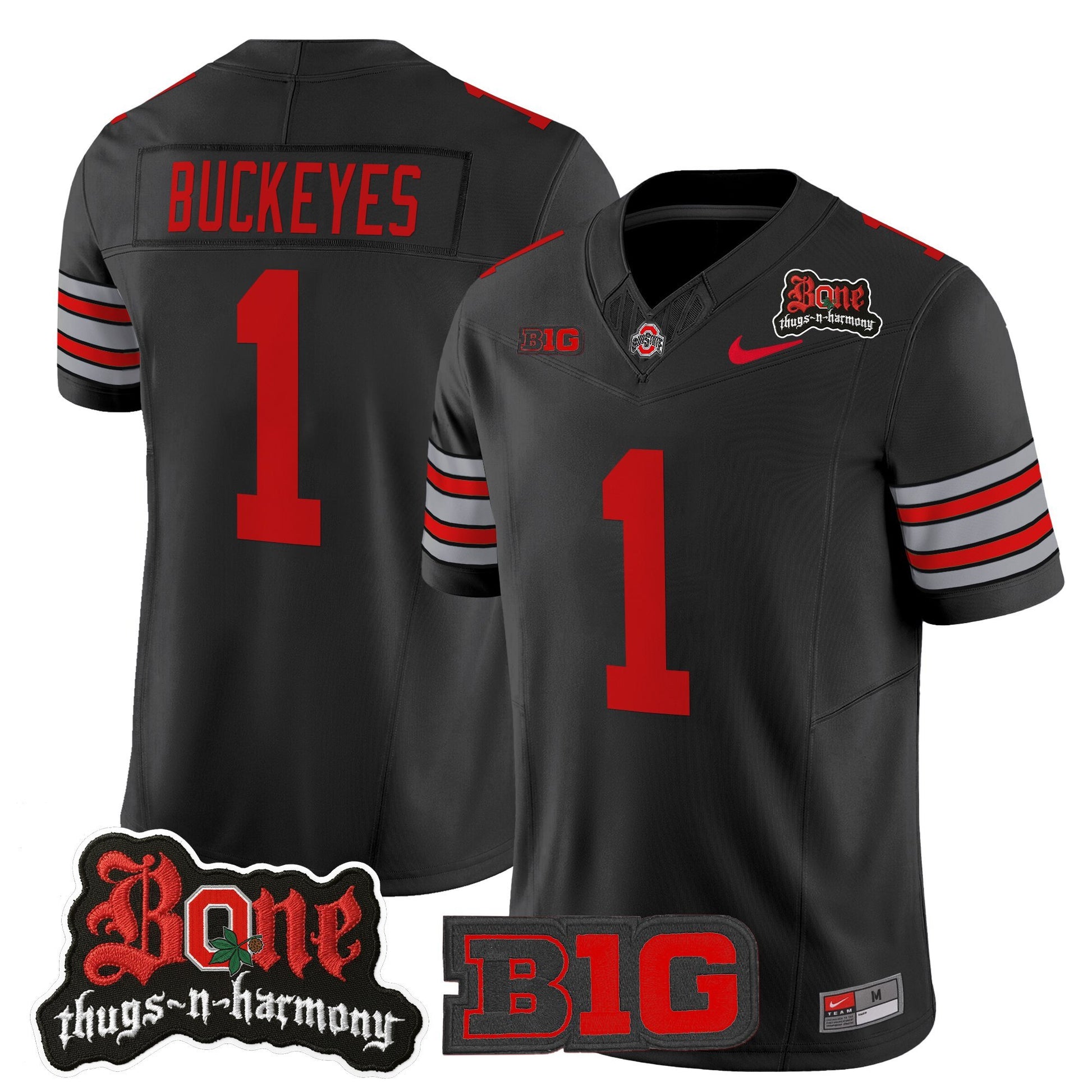 Men's Ohio State Buckeyes x Bone Thugs-N-Harmony Vapor Limited Jersey - Heritage Stripe Edition - All Stitched