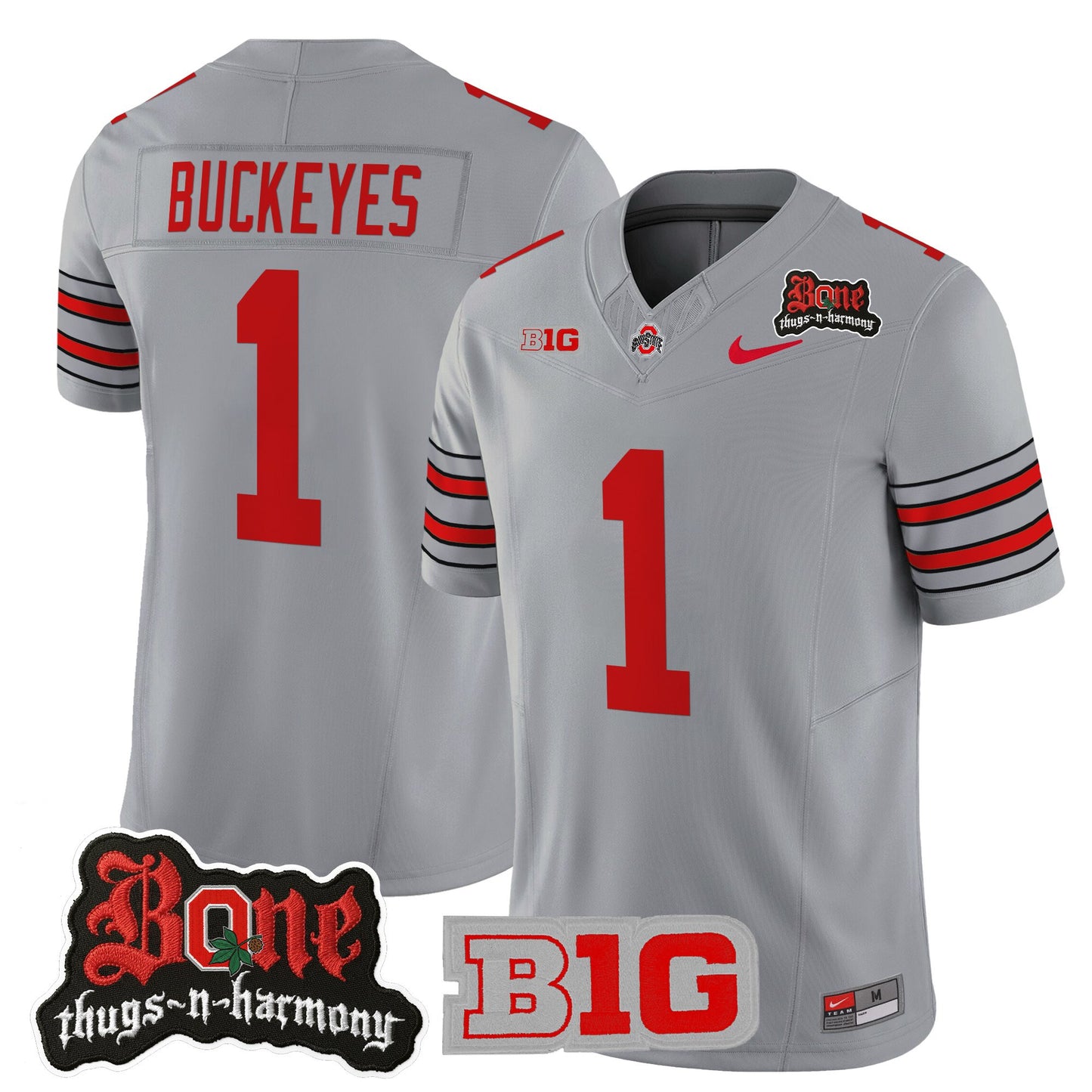 Men's Ohio State Buckeyes x Bone Thugs-N-Harmony Vapor Limited Jersey - Heritage Stripe Edition - All Stitched