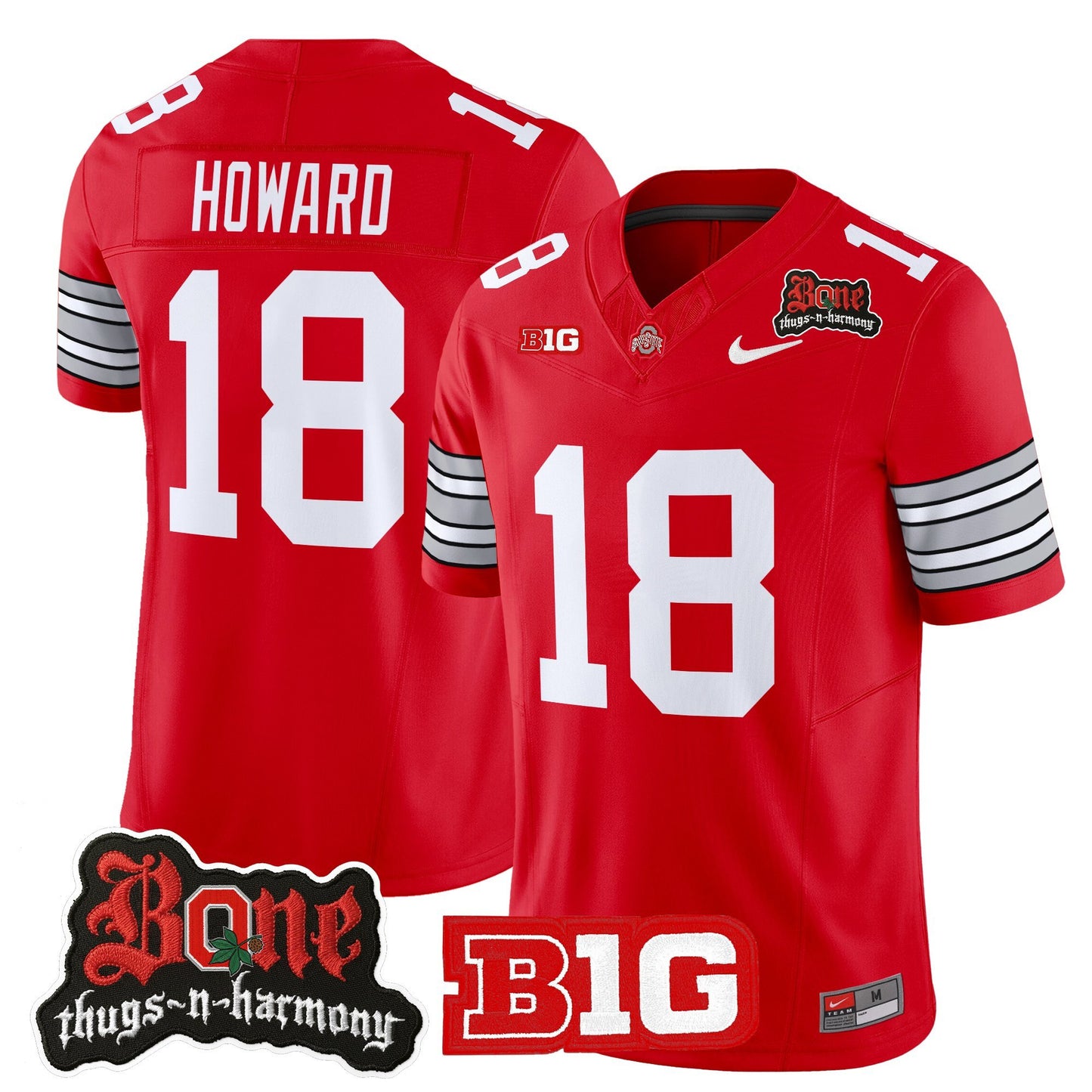 Men's Ohio State Buckeyes x Bone Thugs-N-Harmony Vapor Limited Jersey - Heritage Stripe Edition - All Stitched