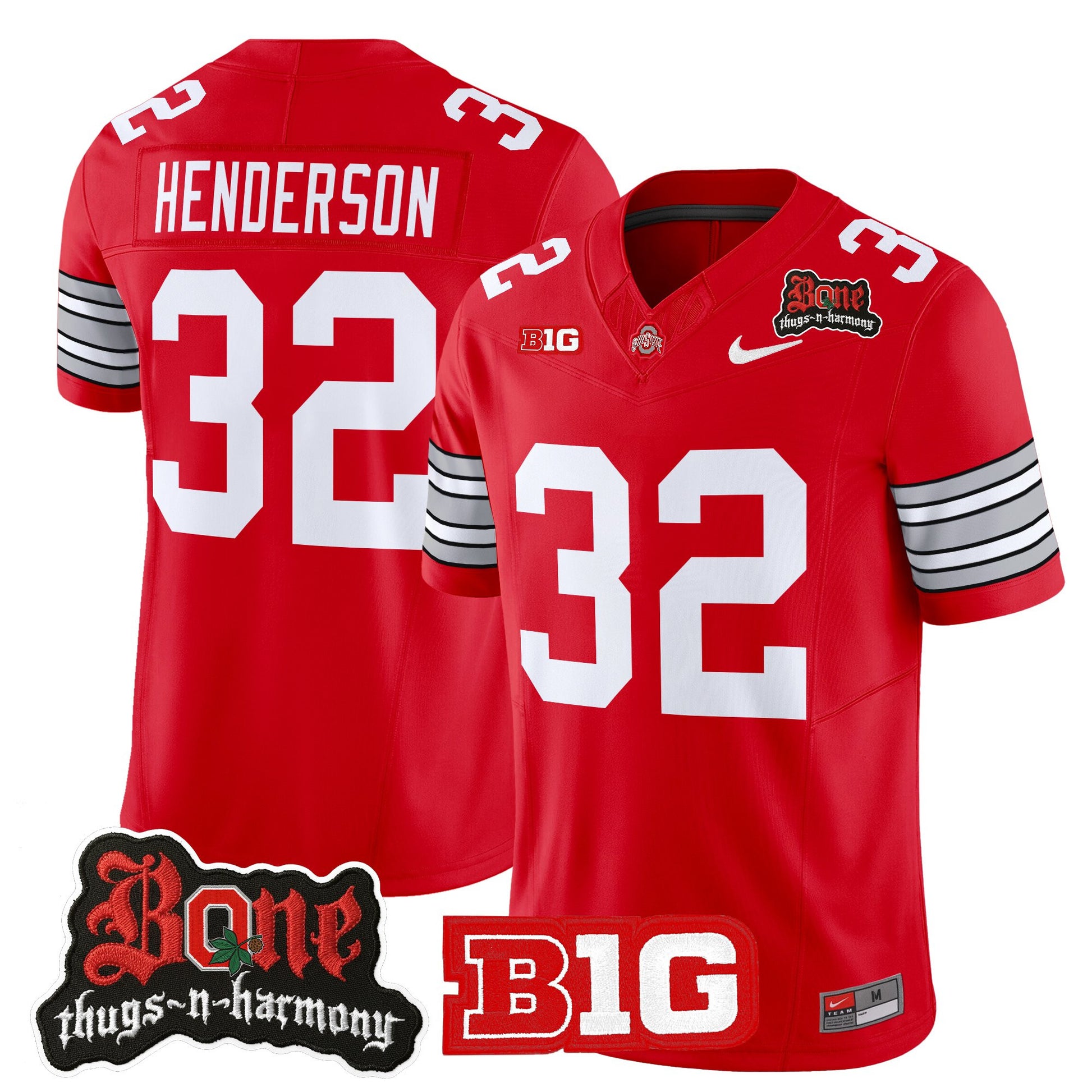 Men's Ohio State Buckeyes x Bone Thugs-N-Harmony Vapor Limited Jersey - Heritage Stripe Edition - All Stitched