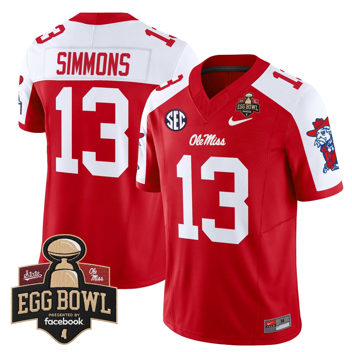 Men's Ole Miss Rebels 2025 Egg Bowl Vapor Limited Jersey - All Stitched