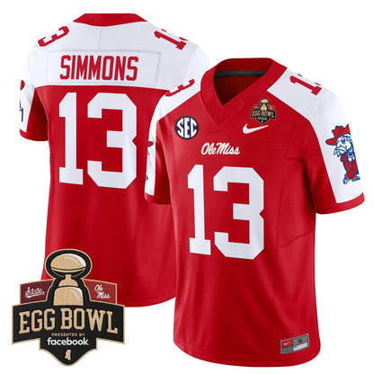 Men's Ole Miss Rebels 2025 Egg Bowl Vapor Limited Jersey - All Stitched