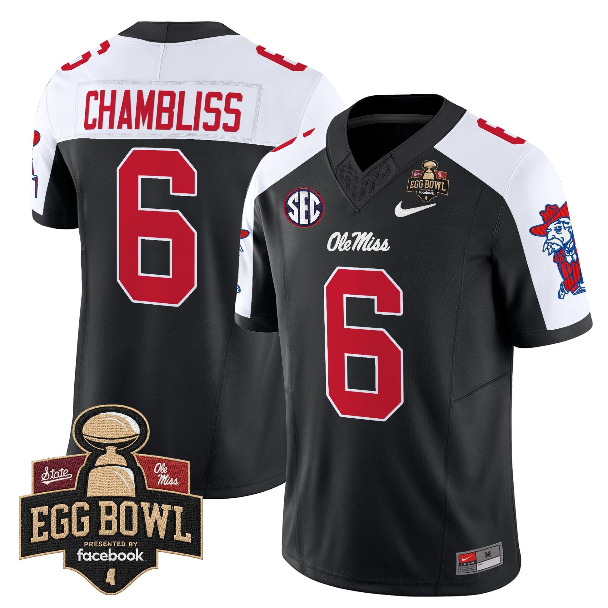 Men's Ole Miss Rebels 2025 Egg Bowl Vapor Limited Jersey - All Stitched