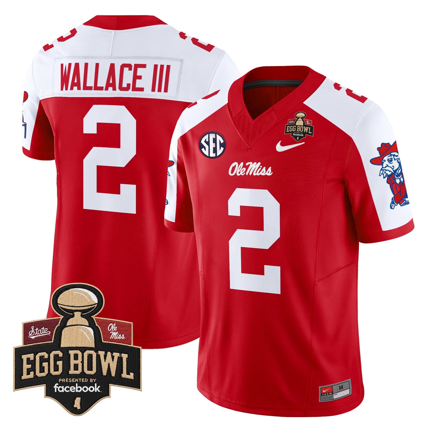 Men's Ole Miss Rebels 2025 Egg Bowl Vapor Limited Jersey - All Stitched