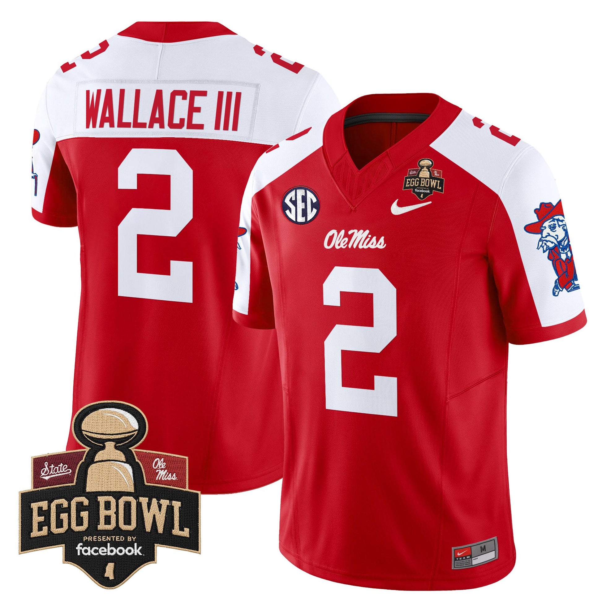 Men's Ole Miss Rebels 2025 Egg Bowl Vapor Limited Jersey - All Stitched