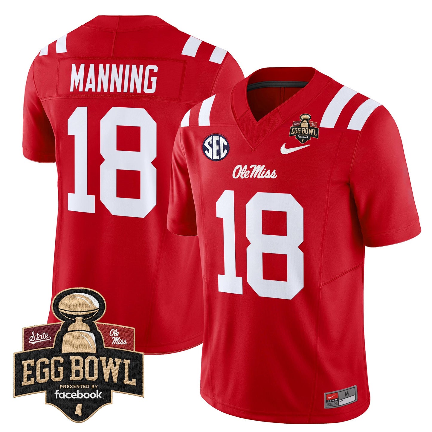Men's Ole Miss Rebels 2025 Egg Bowl Vapor Limited Jersey - All Stitched