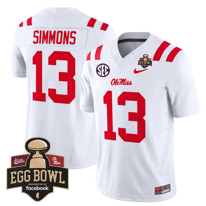 Men's Ole Miss Rebels 2025 Egg Bowl Vapor Limited Jersey - All Stitched